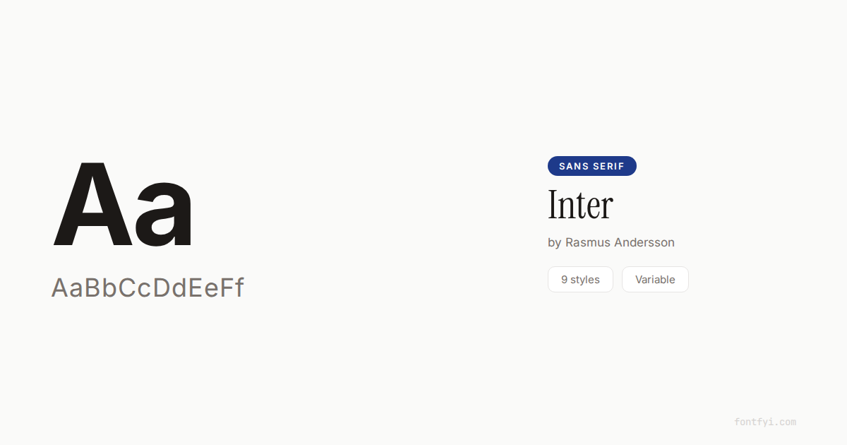 Inter Font — Free Download & Preview — FontFYI