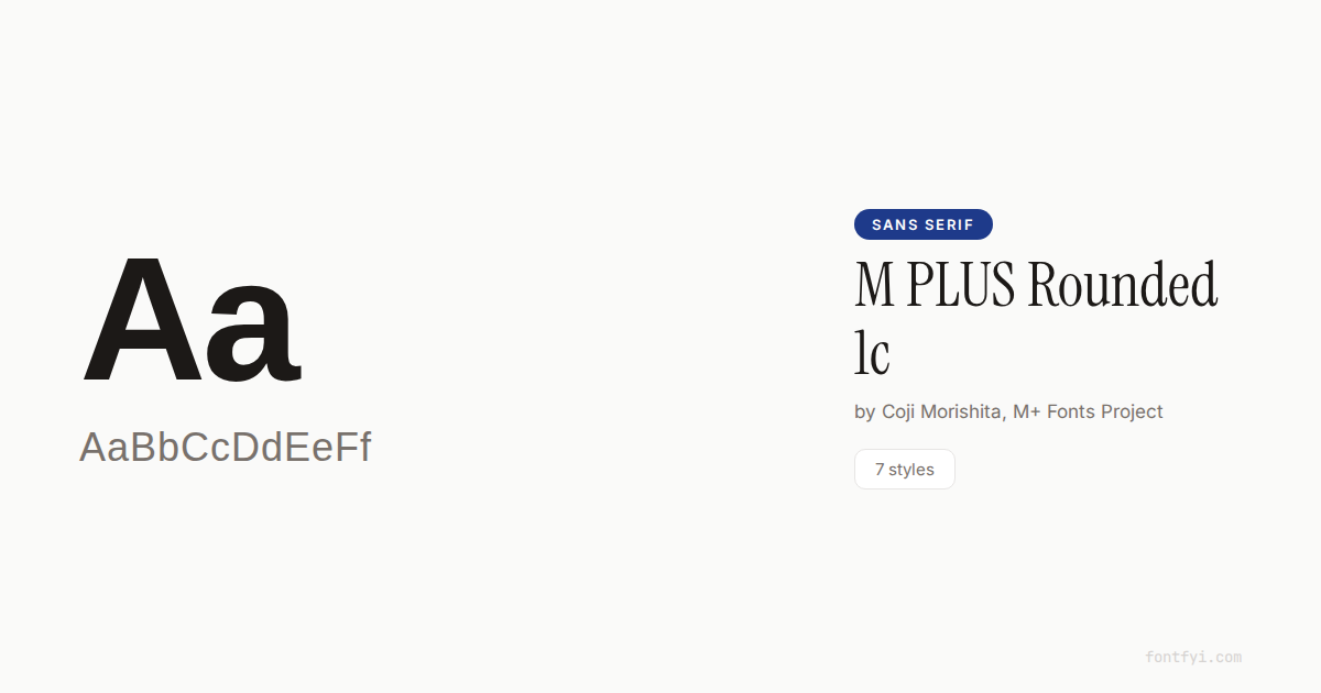 M PLUS Rounded 1c Font — Free Download & Preview — FontFYI