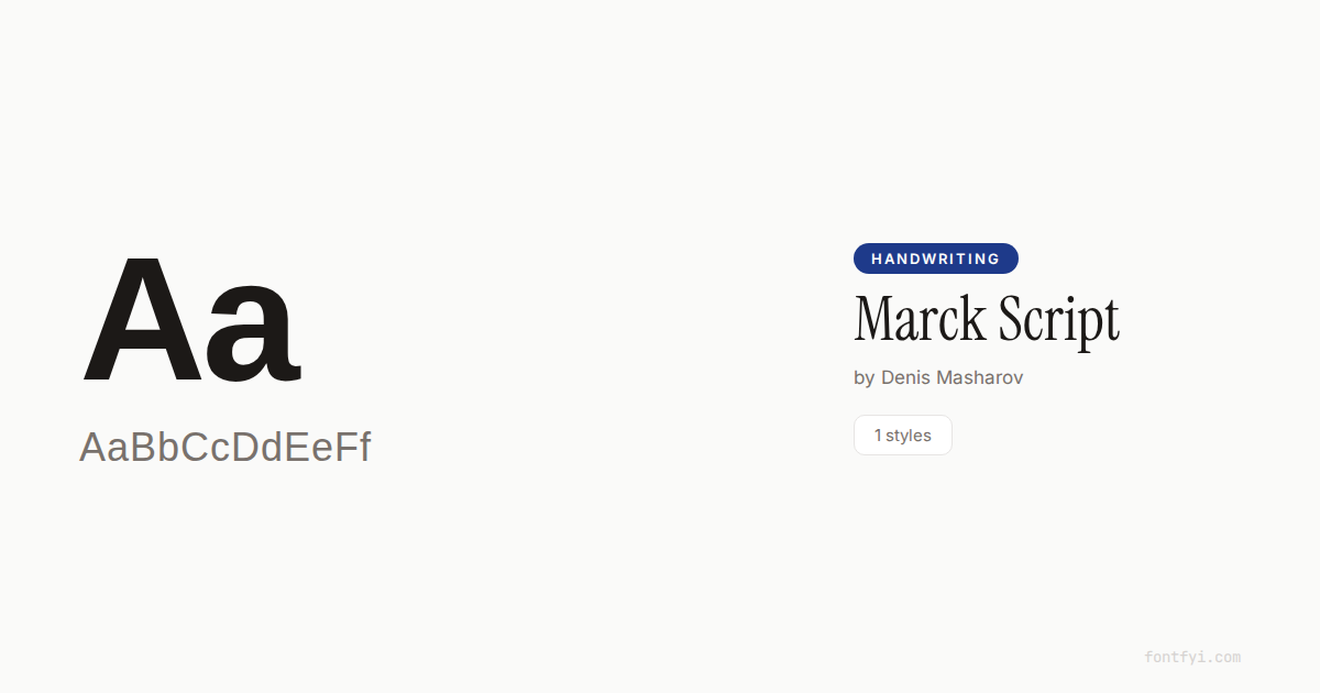 Marck Script Marck Script Font — Free Download & Preview — FontFYI