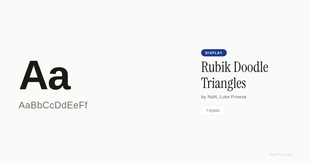 Font With Triangles Rubik Doodle Triangles Font — Free Download & Preview — FontFYI