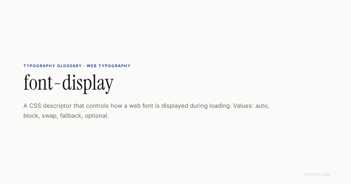 font-display: Definition & Examples — FontFYI